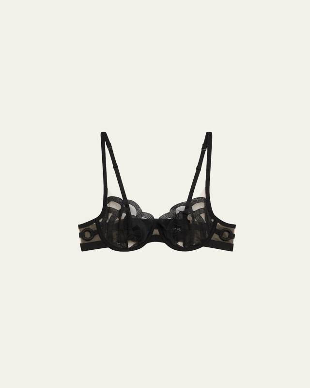 Kimbaku Embroidered Underwire Balconette Bra